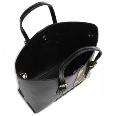 Versace Jeans Couture Rock Cut Handbag synthetic black