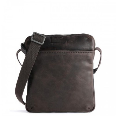 Strellson Brick Lane Crossbody bag leather dark brown