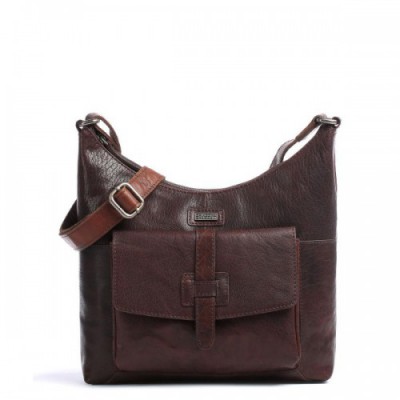 Spikes & Sparrow Bronco Shoulder bag leather dark brown