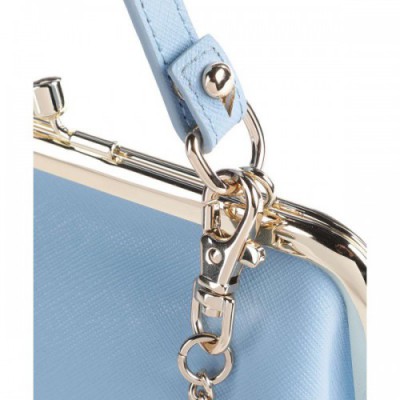 Vivienne Westwood Granny Handbag saffiano cow leather light blue
