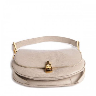 Coccinelle Magie Soft Hobo bag grained cow leather beige