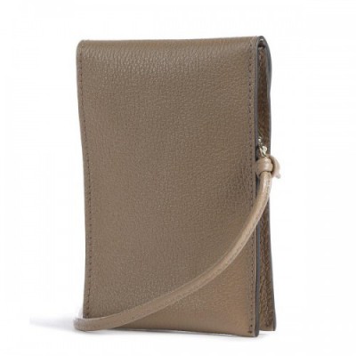 Abro Ariete Camilla Phone bag grained cow leather light brown