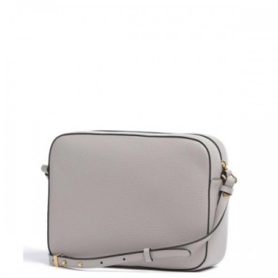 Coccinelle Beat Soft Crossbody bag grained leather light grey