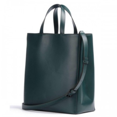 Liebeskind Paper Bag Carter M Handbag smooth leather dark green