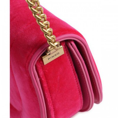Pinko Love Round Click Mini Crossbody bag cotton pink