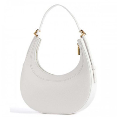 Coccinelle Whisper Hobo bag grained cow leather white