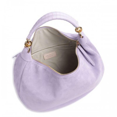 Coccinelle Maelody Suede Hobo bag brushed leather violet