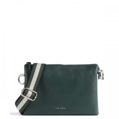 Ted Baker Esia Crossbody bag grained cow leather dark green