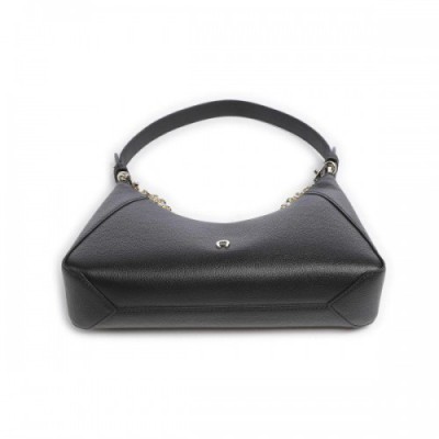 Aigner Gia S Shoulder bag grained cow leather black