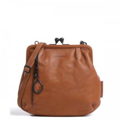 Aunts & Uncles Grandma's Luxury Club Miss Fortune Cookie Crossbody bag grained cow leather caramel