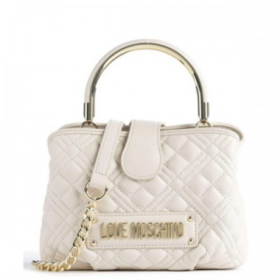 Love Moschino Quilted Crossbody bag synthetic ivory