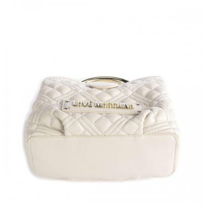 Love Moschino Quilted Crossbody bag synthetic ivory