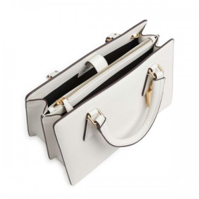 Karl Lagerfeld Lock Handbag fine grain cow leather ivory