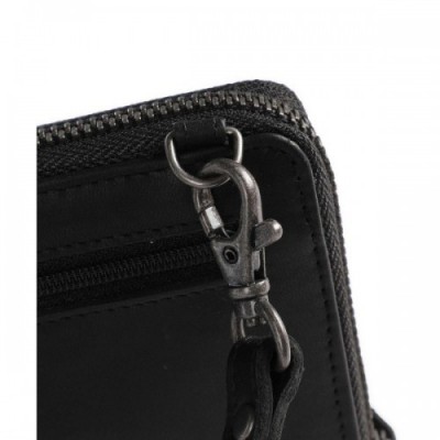 The Chesterfield Brand Cow Wax Pull Up Taipei Crossbody bag pull-up cow leather black
