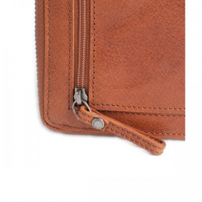 Spikes & Sparrow Bronco Phone bag grained leather cognac