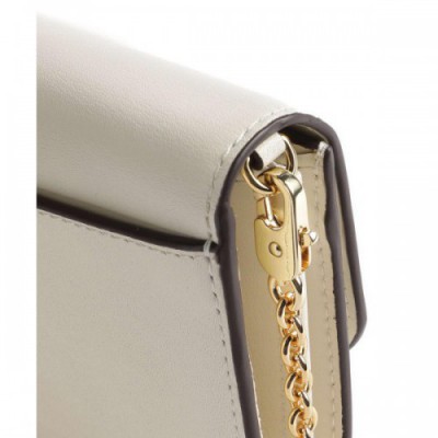 Lauren Ralph Lauren Adair 20 Clutch bag fine grain cow leather ivory