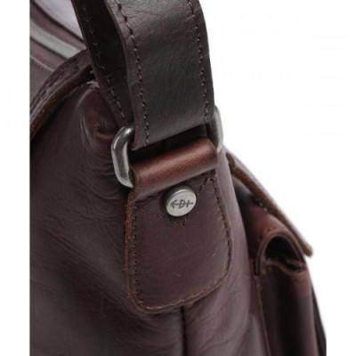 The Chesterfield Brand Hailey Crossbody bag pull-up cow leather dark brown