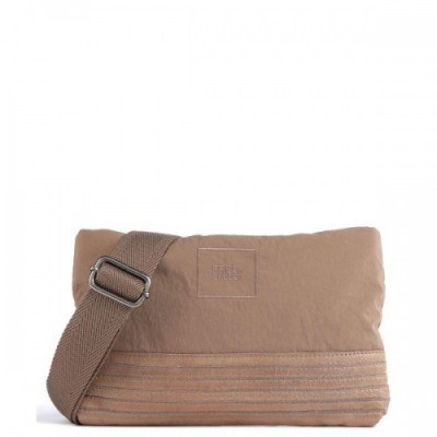 FredsBruder Anea Shoulder bag polyester, grained leather light brown