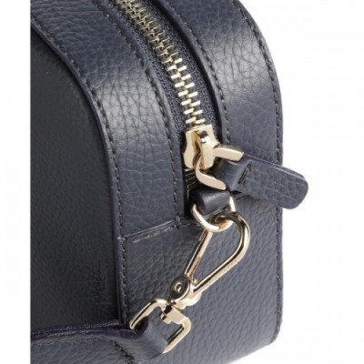 Coccinelle Tebe Crossbody bag grained leather navy