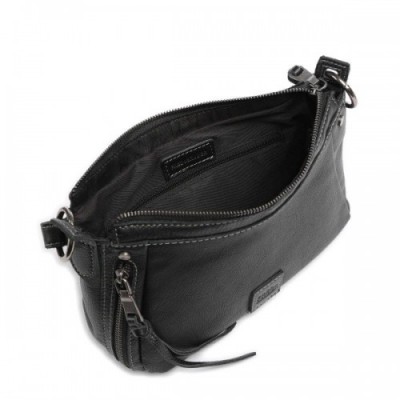 FredsBruder Mila Shoulder bag grained leather black