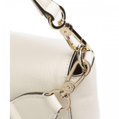 Abro Ariete Temi Shoulder bag grained cow leather ivory