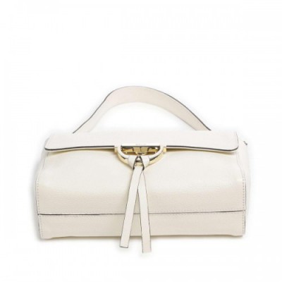 Abro Ariete Temi Shoulder bag grained cow leather ivory