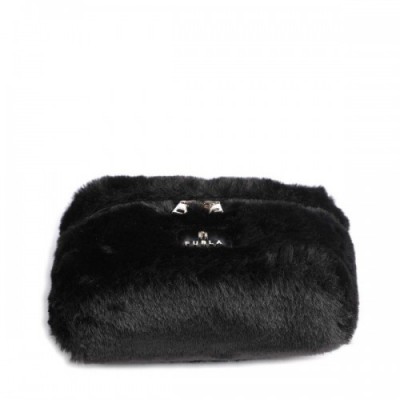 Furla Camelia Crossbody bag faux fur black
