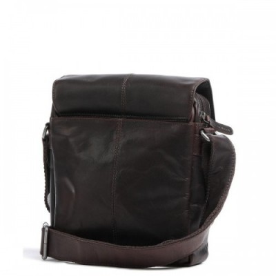 The Chesterfield Brand Remy Crossbody bag pull-up cow leather dark brown