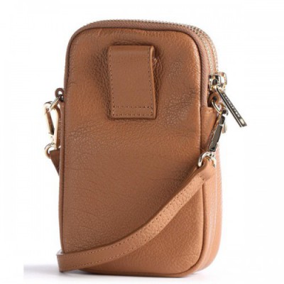 Lancaster Dune Phone bag grained cow leather camel