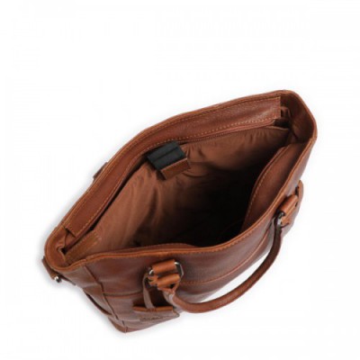 Burkely Antique Avery Tote bag 13″ grained leather brown