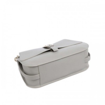 Furla Flow L Shoulder bag fine grain leather grey