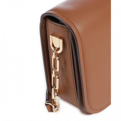 Michael Kors Delancey Crossbody bag fine grain leather brown