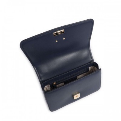 Michael Kors Delancey Handbag fine grain cow leather navy
