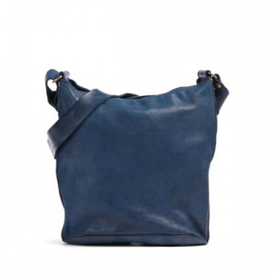 Campomaggi Hobo bag fine grain cow leather petrol