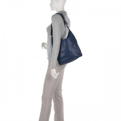 Campomaggi Hobo bag fine grain cow leather petrol