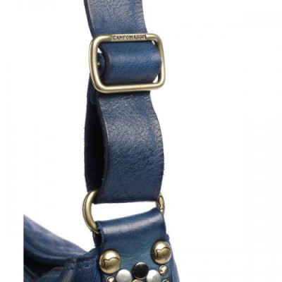 Campomaggi Hobo bag fine grain cow leather petrol