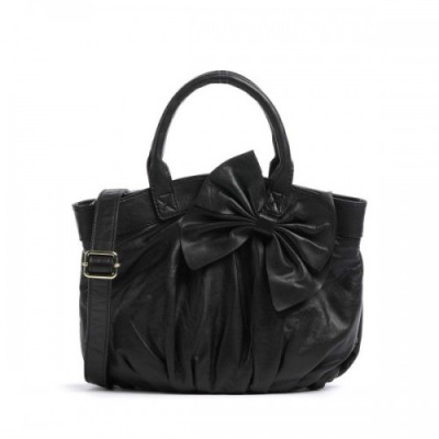 Depeche Girlhood Handbag sheepskin leather black