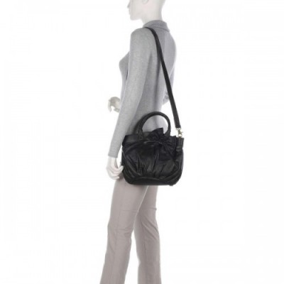 Depeche Girlhood Handbag sheepskin leather black