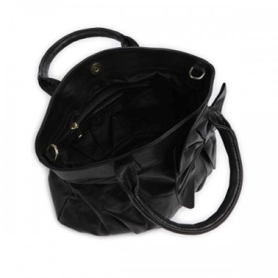 Depeche Girlhood Handbag sheepskin leather black