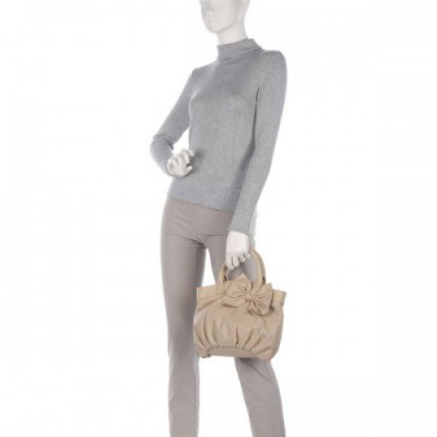 Depeche Girlhood Handbag sheepskin leather beige