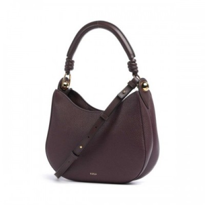 Furla Sfera S Hobo bag grained calfskin wine