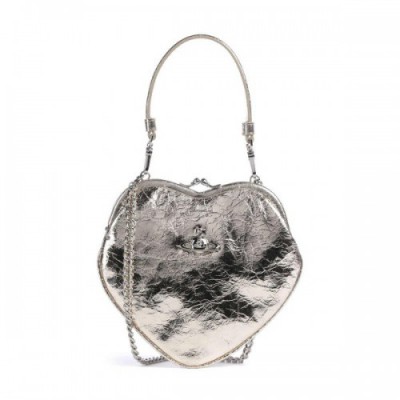 Vivienne Westwood Belle Metallic Crinkle Crossbody bag leather gold
