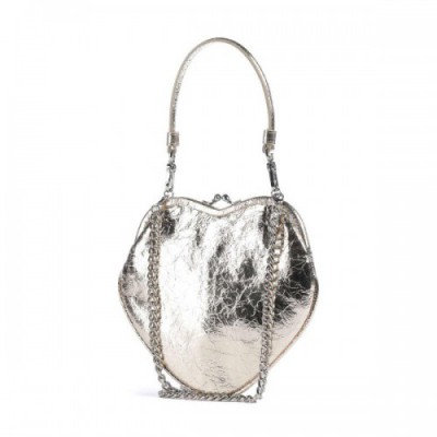 Vivienne Westwood Belle Metallic Crinkle Crossbody bag leather gold