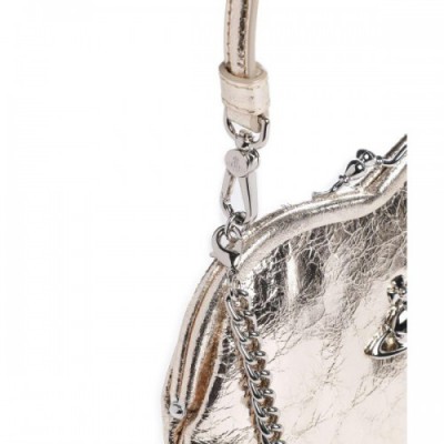Vivienne Westwood Belle Metallic Crinkle Crossbody bag leather gold