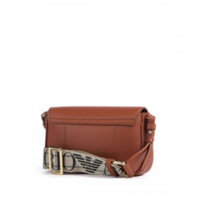 Emporio Armani Lilly Crossbody bag fine grain cow leather brown