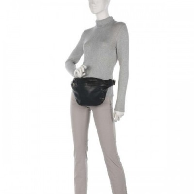 Depeche Golden Chic Fanny pack softly grained calfskin black