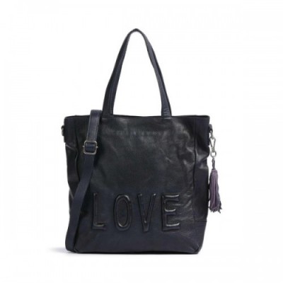 Taschendieb Wien Versöhnungsstraße 1 Tote bag grained cow leather navy