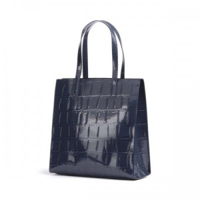 Ted Baker Croccon Tote bag synthetic dark blue