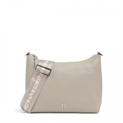 Aigner Zita S Crossbody bag grained cow leather beige