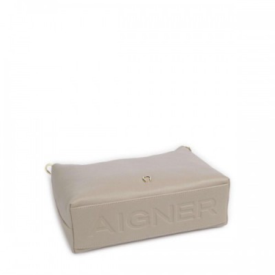 Aigner Zita S Crossbody bag grained cow leather beige
